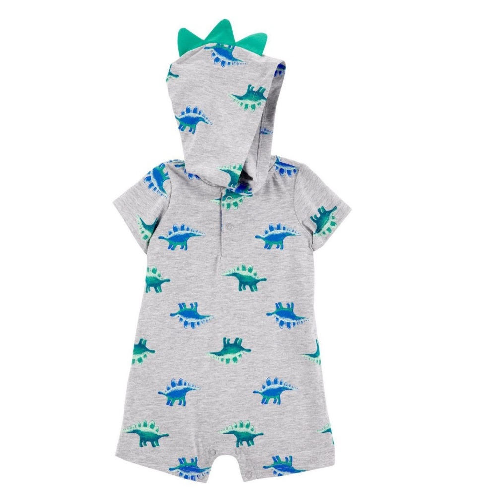 NWT Newborn Carter's Child of Mine Infant Boy 1pc Romper-Green Blue Dino